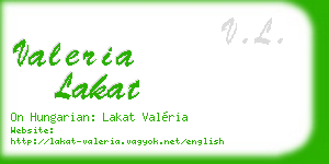 valeria lakat business card