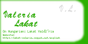 valeria lakat business card